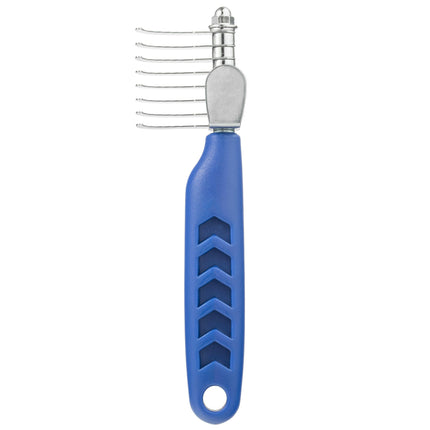 Side trim filcak with plastic handle, curved blades.