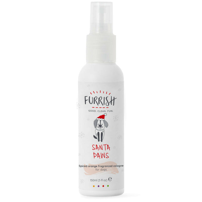 Furrish Santa Paws Cologne - holiday perfume for dogs, fruity-spicy scent.