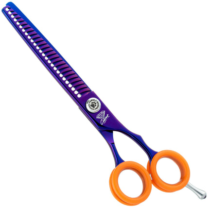 P&W Carat Chunker Scissors - single-sided thinning shears for long-haired breeds, 26 teeth.