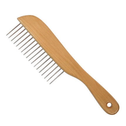 Vivog wooden comb with handle.