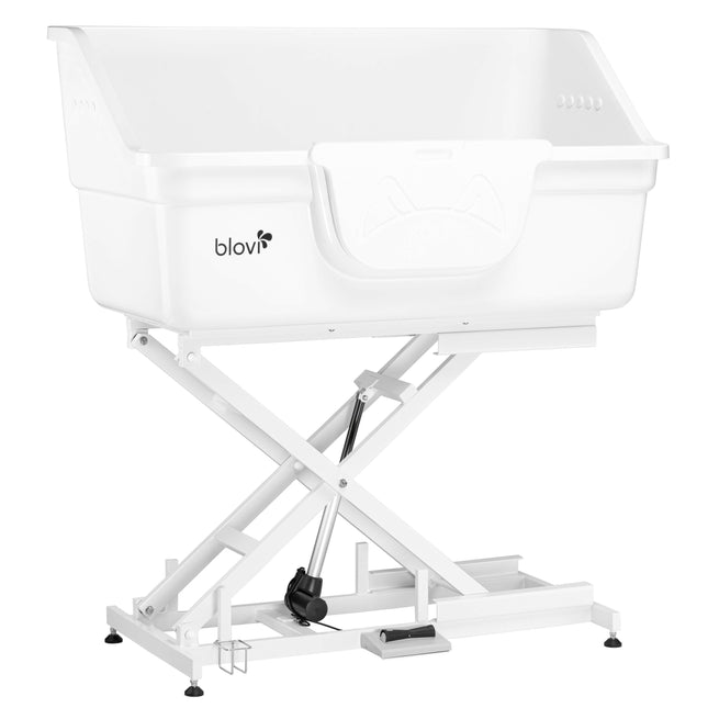 Blovi Fiberglass Dog Bath Tub 155cm - professional fiberglass grooming tub with electric lift.