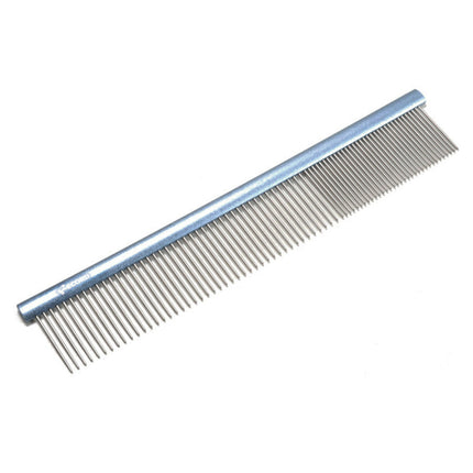 Record Large Metal Comb - comb with an aluminum handle and a mixed tooth spacing of 50/50.