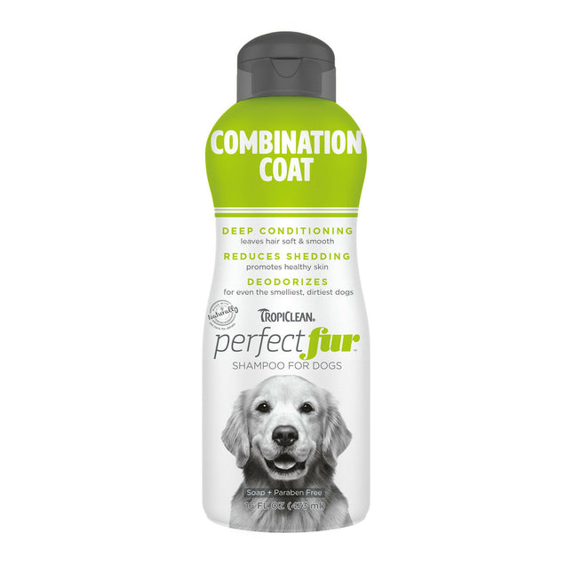 Tropiclean Perfect Fur Combination Coat Shampoo - shampoo for dogs with mixed fur.