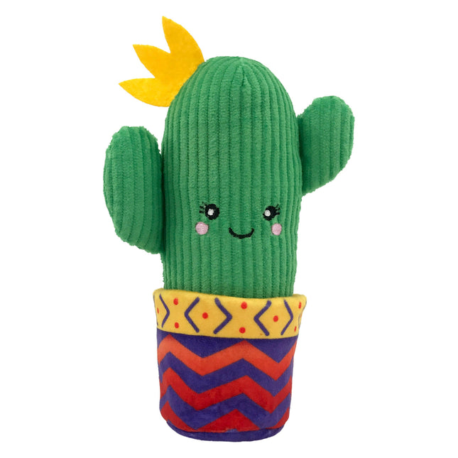 KONG Wrangler Cactus - plush toy for cats, cactus with a crinkly pot, infused with catnip.