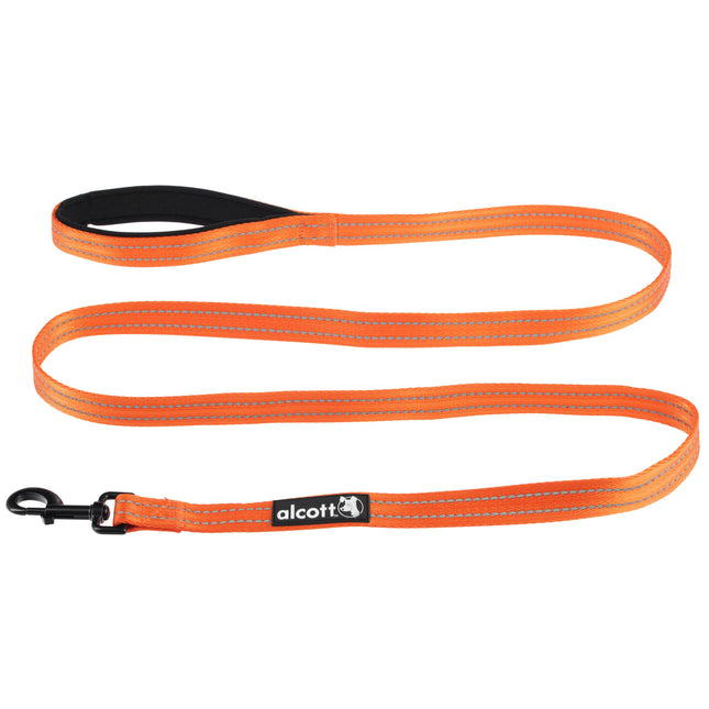Alcott Adventure Leash 180cm Orange - reflective tape leash for dogs, orange.