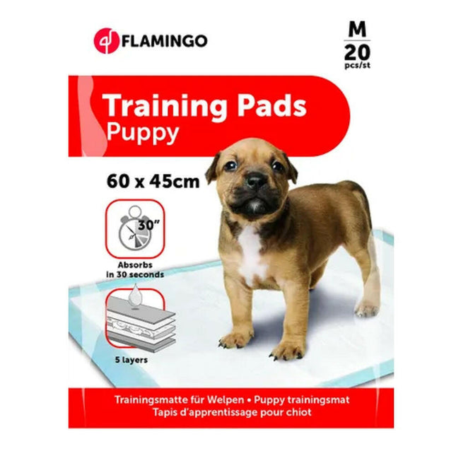 Flamingo Training Pads M (60x45cm) - dog training pads for housebreaking, 5-layer - 20 pieces.