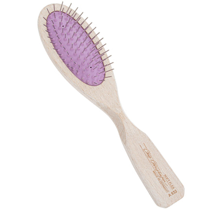 Chris Christensen Brezzy Oval Small Brushes - high-quality, small wooden brush with metal pins - soft, purple.
