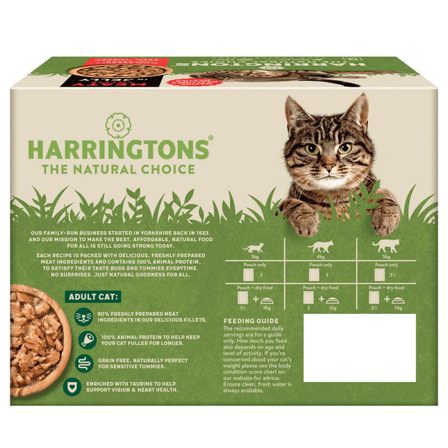 Harringtons Cat Meaty Fillets in Jelly - grain-free wet food for cats, meat fillets in jelly - PROMOTION due to best before date.