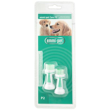 Emmi - Pet Skin Care Brush Heads 2pcs - replacement heads for pet massage.