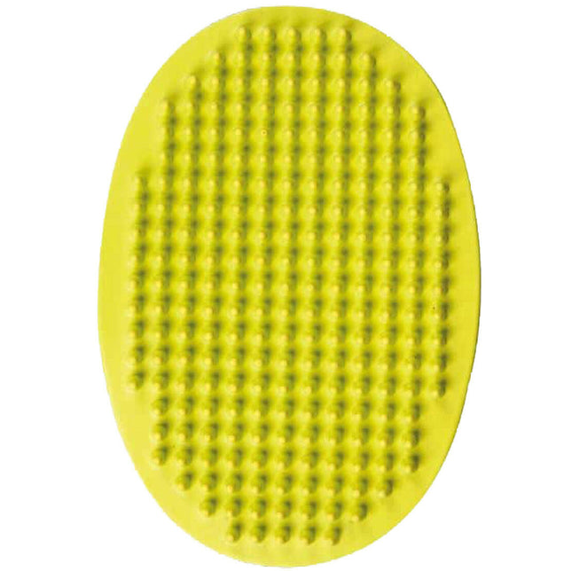 Flamingo Zen Rubber Brush - rubber grooming tool for short-haired dogs - lime green.