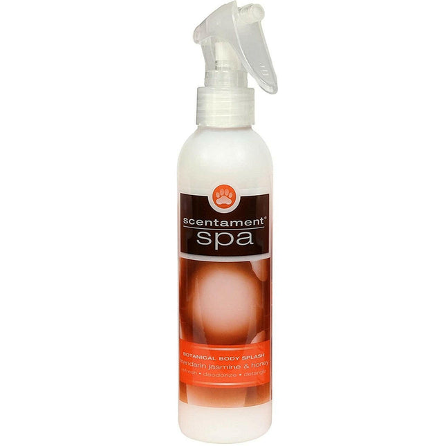 Best Shot Scentament Spa Soft Mimosa Spray - anti-static scented conditioner that facilitates detangling fur, with a mimosa scent and woody notes..