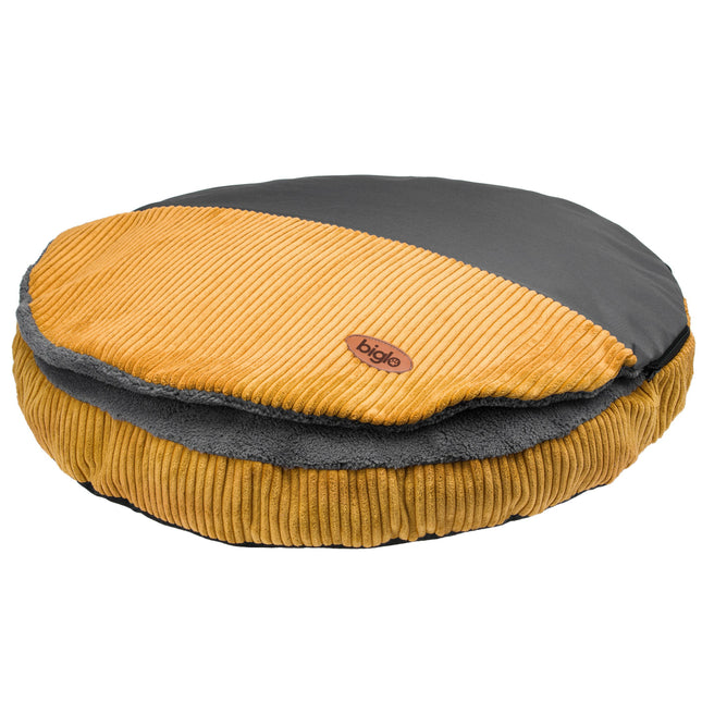 Biglo Cleo Honey - corduroy dog bed with cover, honey.