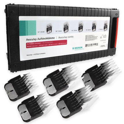 Aesculap Stainless Favorita Comb GT170 - set of professional stainless steel attachments for Favorita clippers.