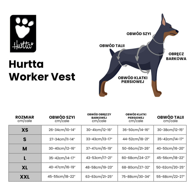 Hurtta Worker Vest Camo - reflective vest for dogs, waterproof.