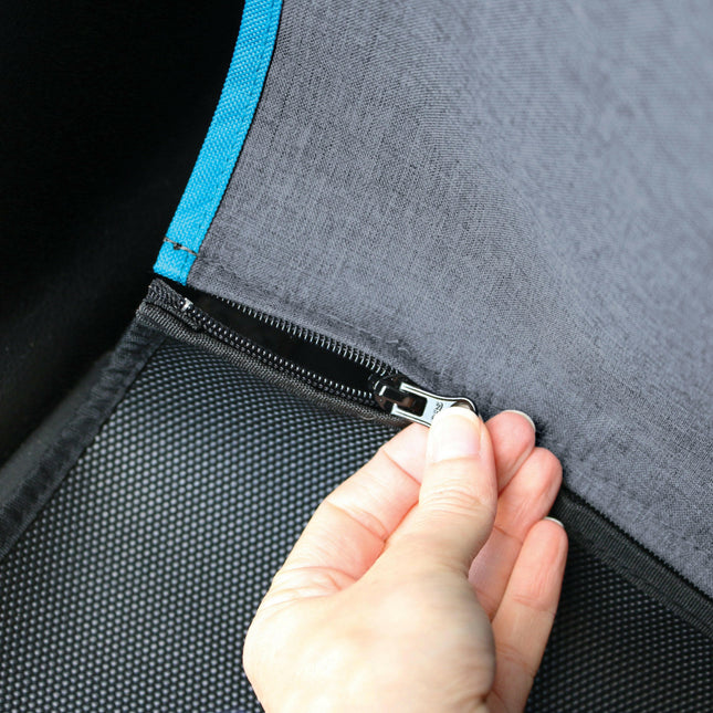 Kurgo Coast to Coast Hammock - car seat cover for dogs, covering the entire back seat.