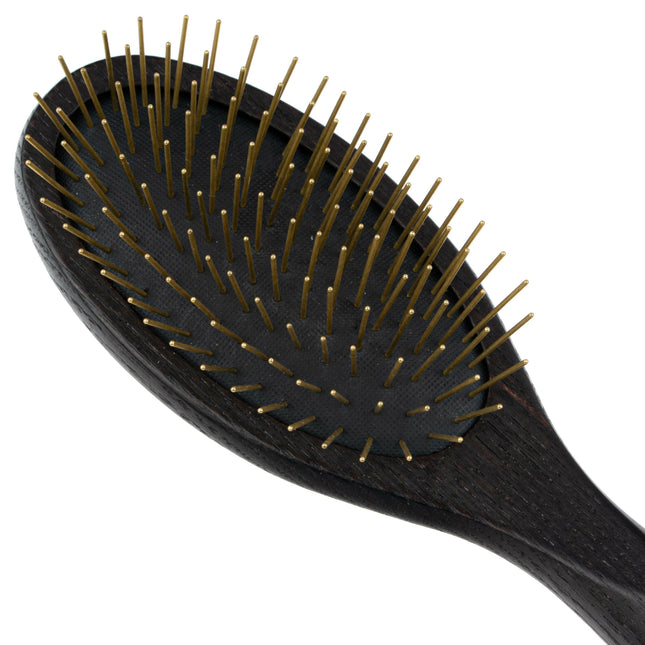 Chris Christensen Fusion Brass Pocket Pin Brush - professional, small, wooden brush with brass pins.