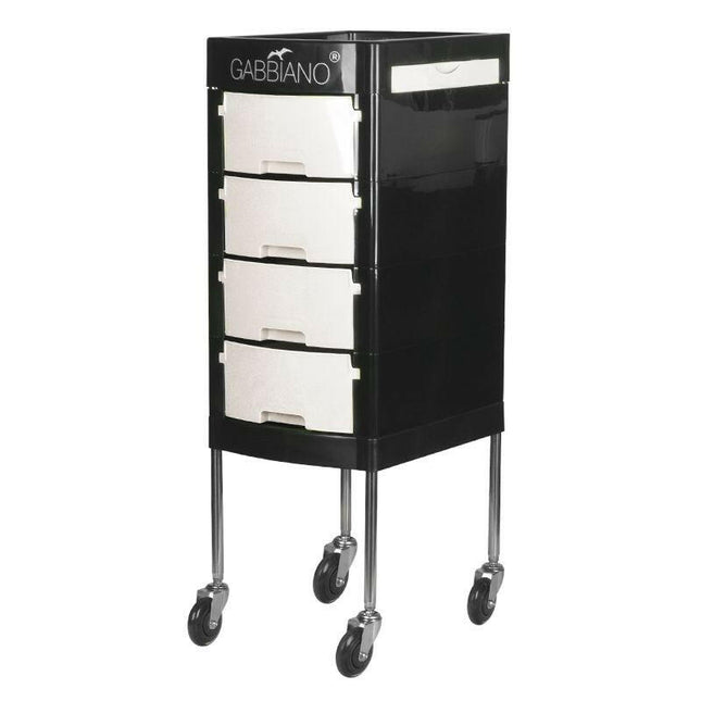 Gabbiano FT65 - 1 - grooming cabinet on wheels, 30x40x91, drawers, black plastic assistant.