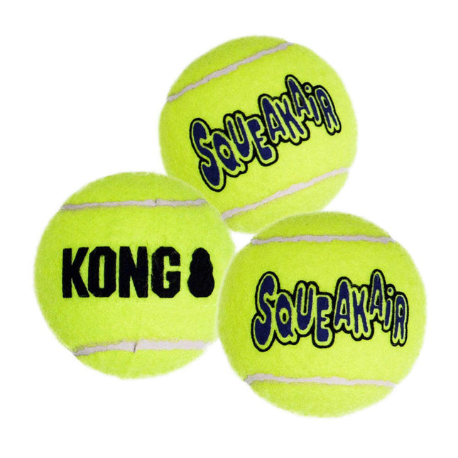 KONG SqueakAir Tennis Ball M (6cm) - squeaky tennis ball, fetch toy for medium dogs.