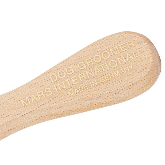 Mars Professional Grooming Brush - sturdy brush with metal pins and wooden handle.