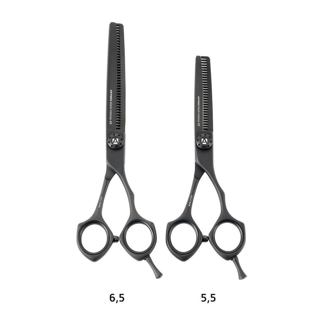 Artero Black Intense Blenders 6.5 - PVD coated thinning shears for groomers, 40 teeth.
