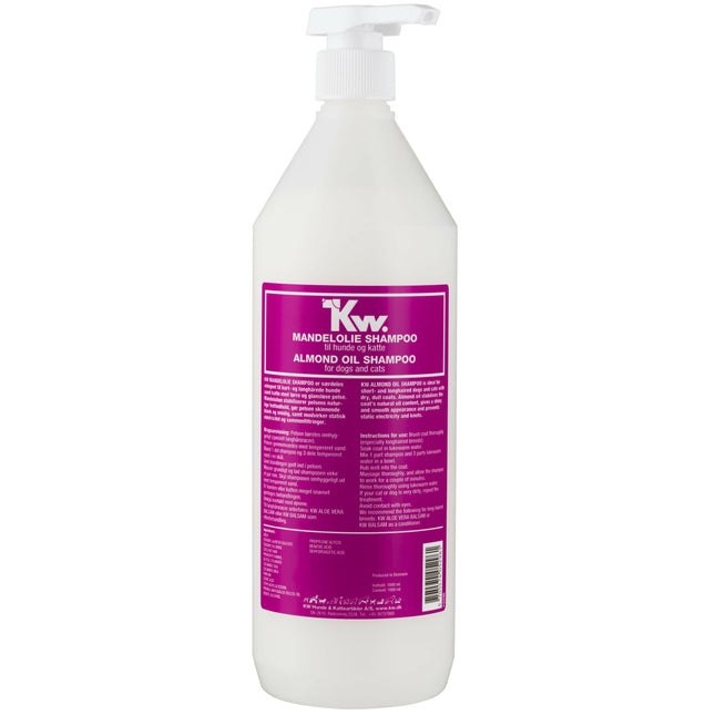 KW Almond Shampoo - moisturizing shampoo with almond oil for dogs and cats, concentrate 1:3.