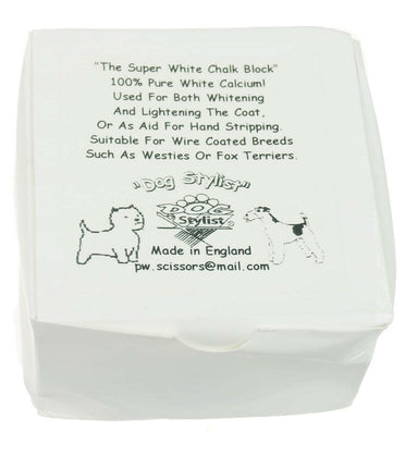 P&W Dog Stylist Super Chalk Block - whitening chalk for fur, in a block.