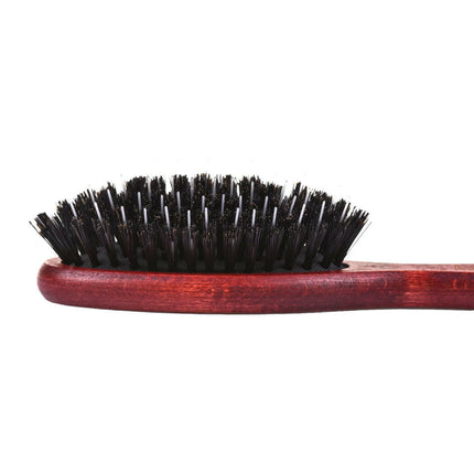 Blovi Wood Brush - small wooden brush with natural bristles and detangler, for long-haired breeds.