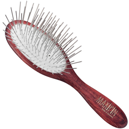 Maxi Pin - small, oval brush for long-haired dogs and cats, with long metal pins.