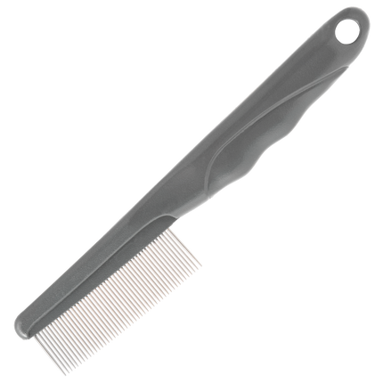 Furrish - Tooth Comb - dense comb for dogs with fine, long hair, featuring a non-slip handle.