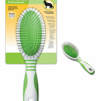 Andis Pin Brush - oval brush with metal pins.