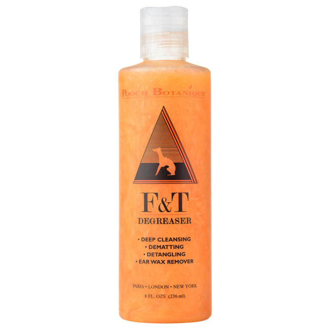 Les Poochs Botanique F&T Degreaser - deep cleansing and degreasing shampoo for dogs and cats, designed to remove heavy dirt..