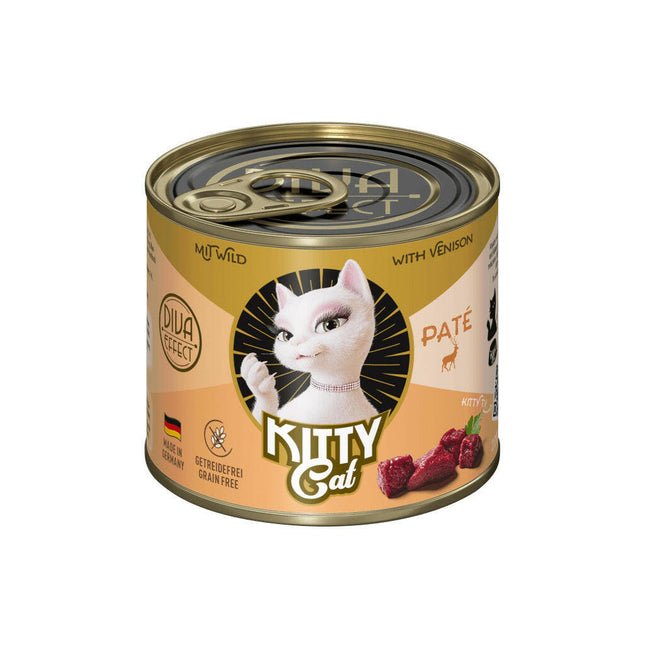 Kitty Cat Venison Pâté - grain-free wet food, pâté for cats, with venison.