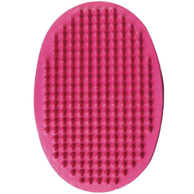 Flamingo Zen Rubber Brush - rubber grooming tool for short-haired dogs - fuchsia.