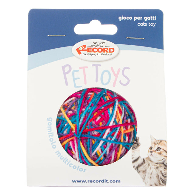 Record Cat Ball - cat ball, wool ball with a rattle.