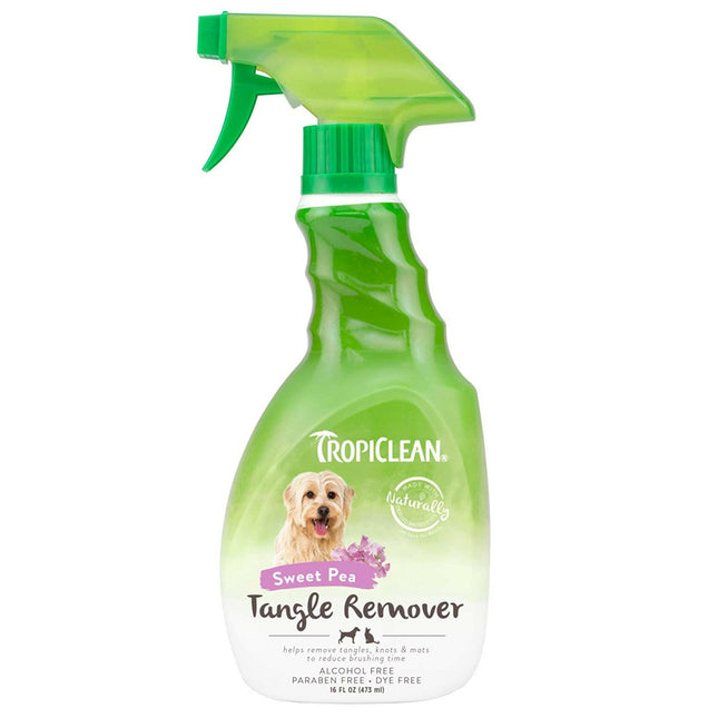Tropiclean Tangle Remover Sweet Pea - detangling spray for dogs and cats.