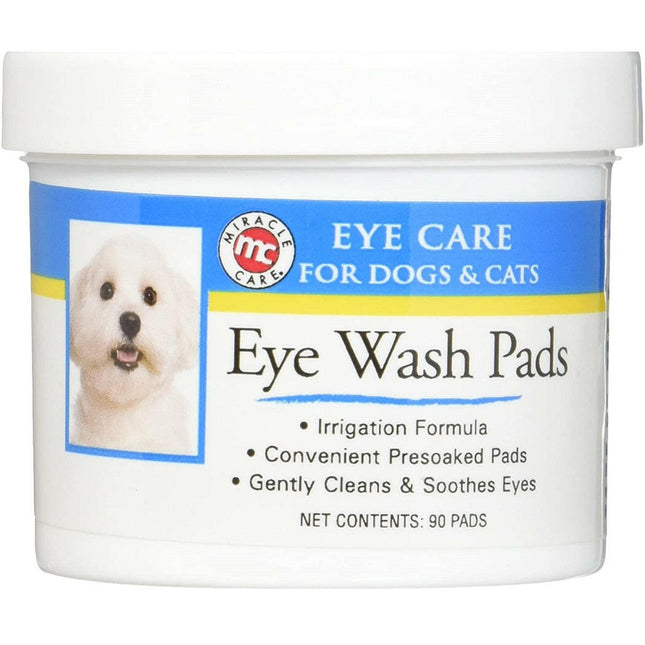 Miracle Care Eye Wash Pads 90 pcs - pads for cleaning and eye hygiene for dogs and cats.