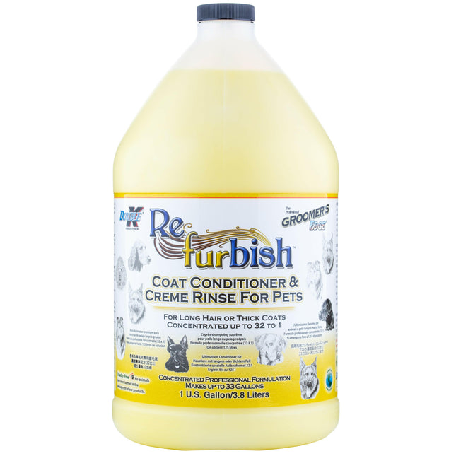 Double K Refurbish Conditioner & Detangler - conditioner for dogs and cats with long or thick fur, helps remove dead hair, concentrate.