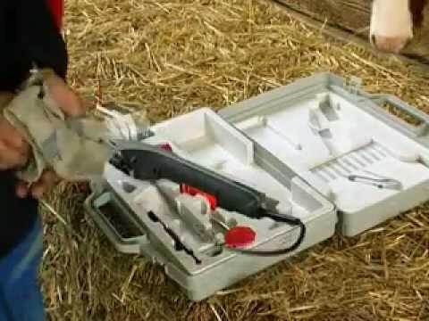 Heiniger Delta - powerful, professional clipper for horses and cattle, 180W, variable speeds.