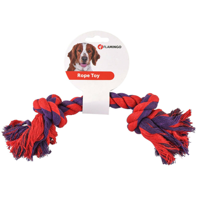 Flamingo Duocolor Rope Toy - Rope Chew Toy for Dogs - Purple.