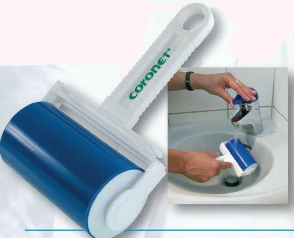 Reusable lint roller - collects fur, hair, dust.