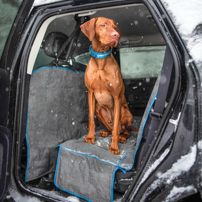 Kurgo Coast to Coast Hammock - car seat cover for dogs, covering the entire back seat.