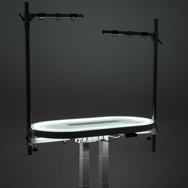 Blovi Comfort Lumix Electric Grooming Table 119.5x61cm - sturdy and comfortable grooming table with a backlit top, electric lift, and two....