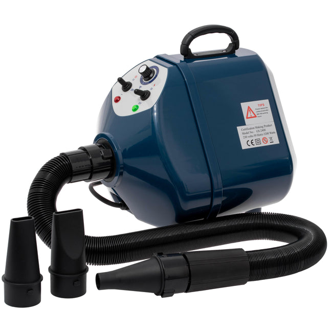 Blovi Triple Motor Blaster 3200W - tabletop grooming dryer with three motors.
