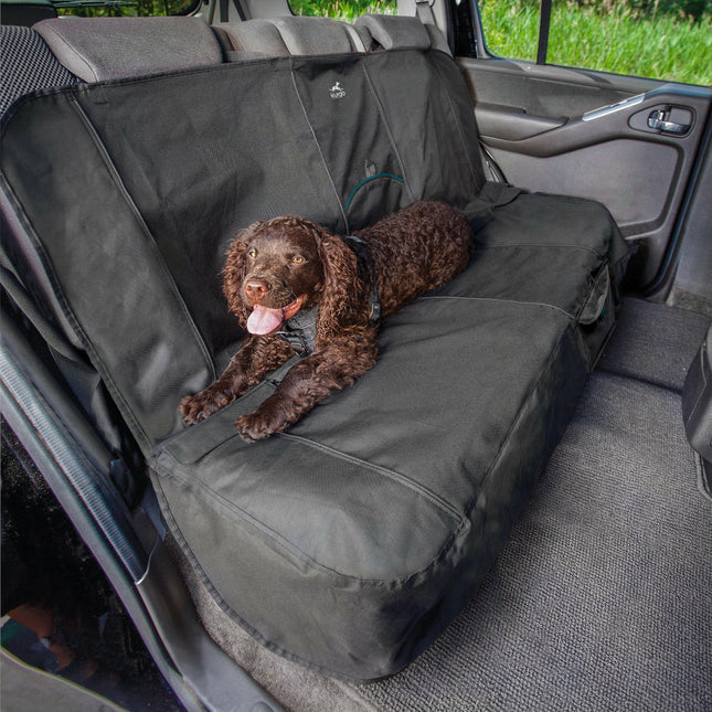 Kurgo Rover Bench Seat Cover - waterproof car seat cover for dogs, for the back seat.