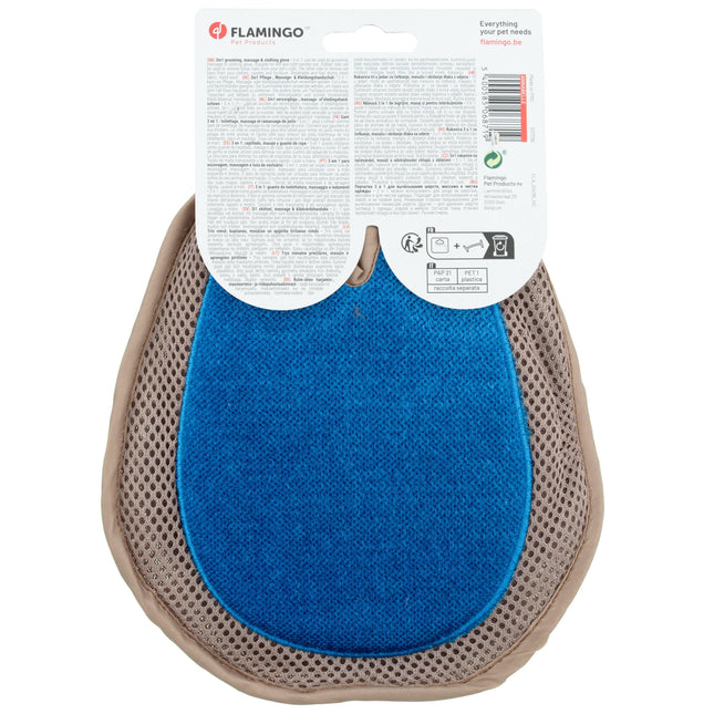 Flamingo 3in Glove - grooming glove for brushing, removing, and collecting fur for dogs and cats.