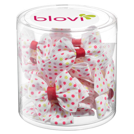 Blovi Bows Polka 25 pcs - polka dot bows for dogs, on elastic bands.