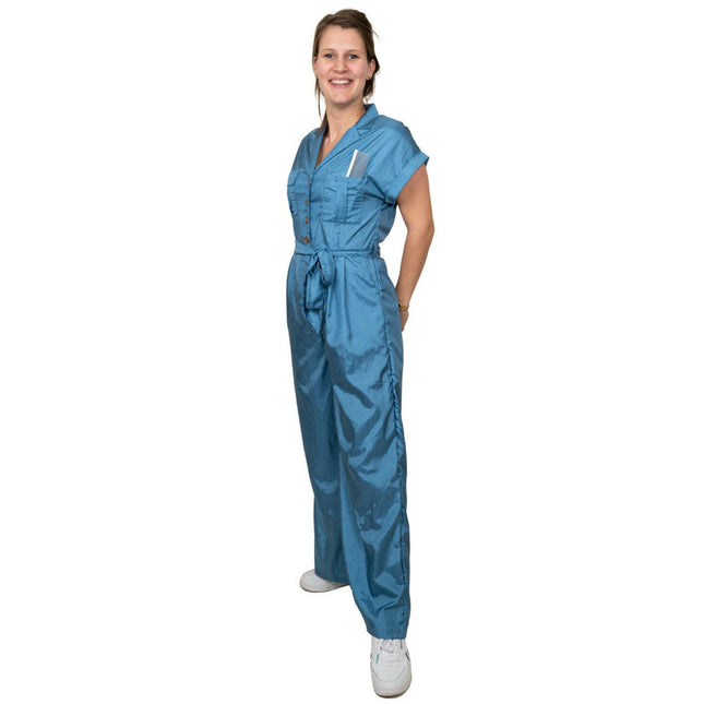 Tikima Favona Shirt Blue - short-sleeve grooming jumpsuit, blue.