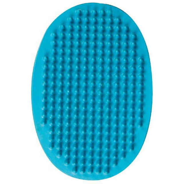 Flamingo Zen Rubber Brush - rubber grooming tool for short-haired dogs - turquoise.
