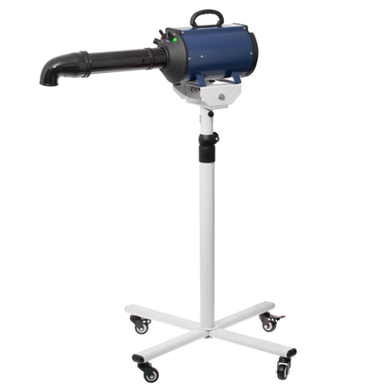 Blovi DoubleBlaster 2200W - stand dryer for groomers, with adjustable airflow and two-stage heating, navy blue.