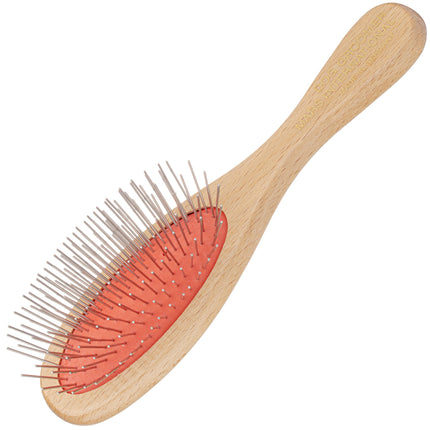 Mars Professional Grooming Brush - sturdy brush with metal pins and wooden handle.